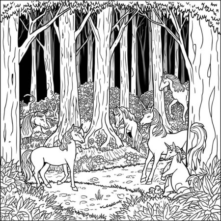 A Floresta Proibida (Desenho para Colorir)