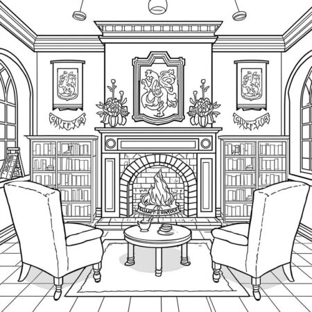 A Sala Comunal (Desenho para Colorir)