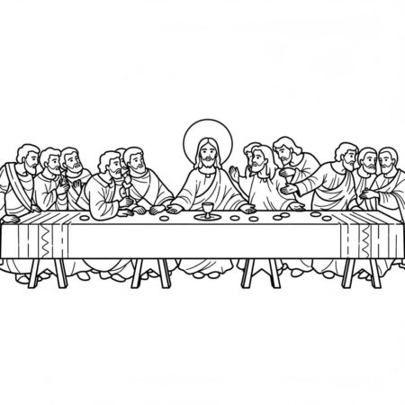 A Ultima Ceia (Desenho para Colorir)