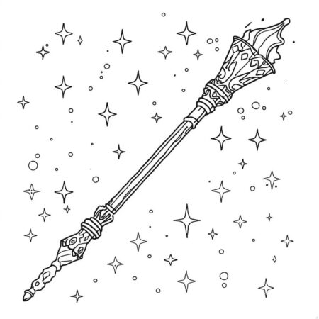 A Varinha Magica (Desenho para Colorir)