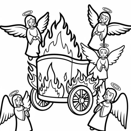 A Visao de Ezequiel (Desenho para Colorir)