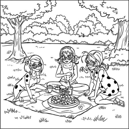 Amigos de Ladybug (Desenho para Colorir)