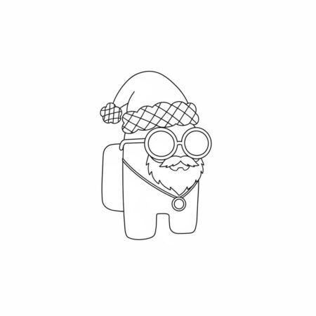 Among Us Astronauta Natalino (Desenho para Colorir)