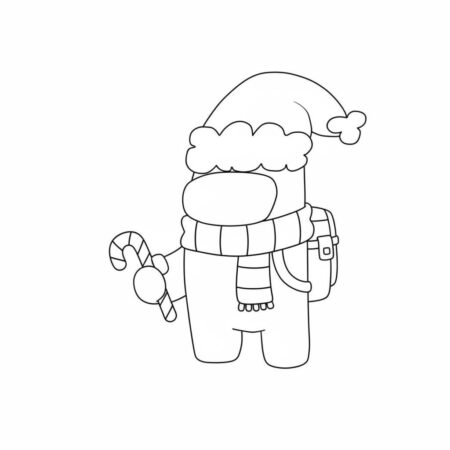 Among Us Astronauta Natalino (Desenho para Colorir)