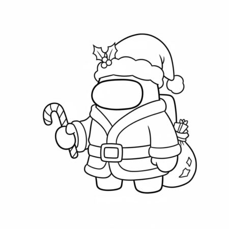 Among Us Astronauta Natalino (Desenho para Colorir)