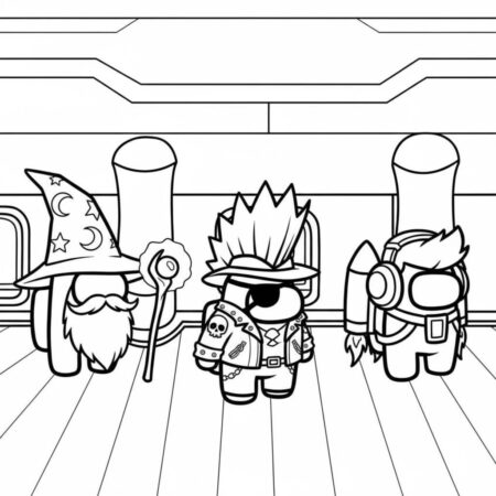 Among Us Aventuras Mágicas (Desenho para Colorir)