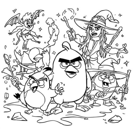 Angry Birds Magicos (Desenho para Colorir)