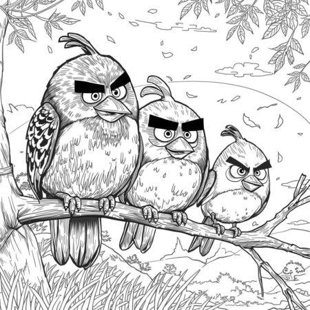 Angry Birds Realista (Desenho para Colorir)