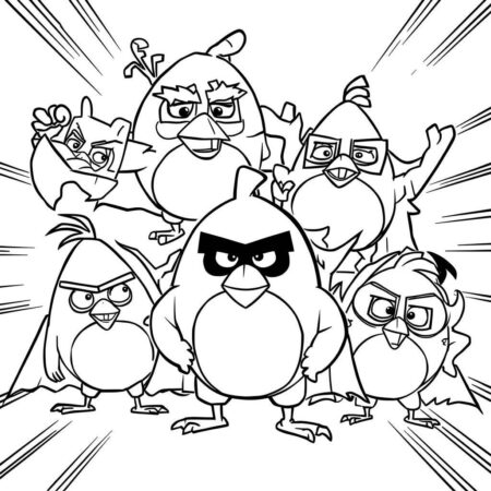 Angry Birds Super Herois (Desenho para Colorir)