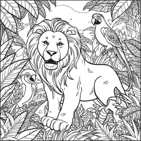 Animais da selva Para Meninos (Desenho para Colorir)