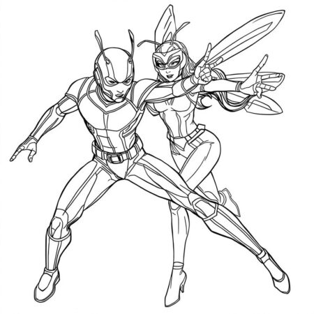Ant Man e Wasp (Desenho para Colorir)
