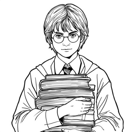 Apoio de Hermione (Desenho para Colorir)