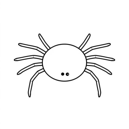 Aranha Simples para Criancas (Desenho para Colorir)