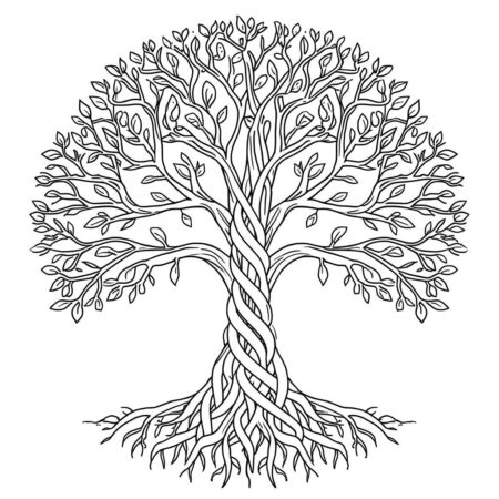 Arvore da Vida (Desenho para Colorir)
