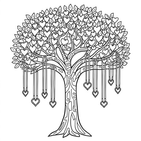 Arvore de Amizade (Desenho para Colorir)