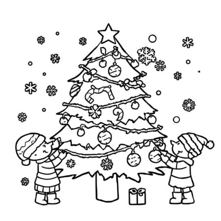 Arvore de Natal para Criancas (Desenho para Colorir)