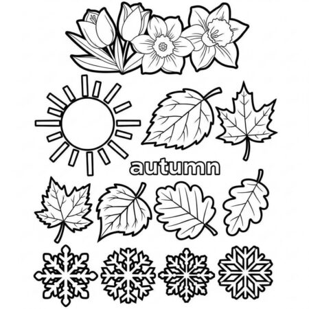 As Quatro Estacoes (Desenho para Colorir)