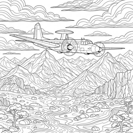 Aviao de Reconhecimento Aereo (Desenho para Colorir)