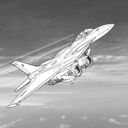 Aviao de combate Para Meninos (Desenho para Colorir)