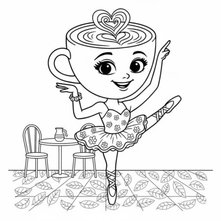 Ballerina Cappuccina Dançando (Desenho para Colorir)