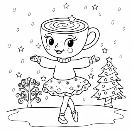 Ballerina Cappuccina Fofa (Desenho para Colorir)