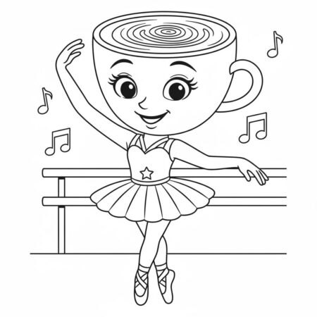 Ballerina Cappuccina Fofinha (Desenho para Colorir)