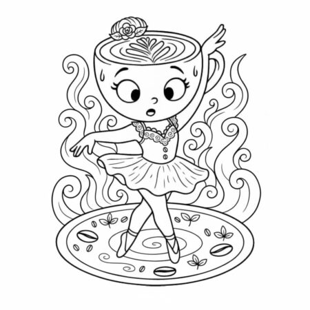 Ballerina Cappuccina Graciosa (Desenho para Colorir)