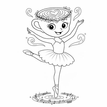 Ballerina Cappuccina Graciosa (Desenho para Colorir)