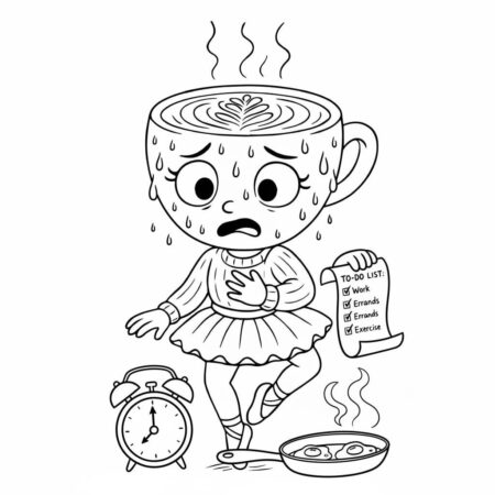 Ballerina Cappuccina Preocupada (Desenho para Colorir)