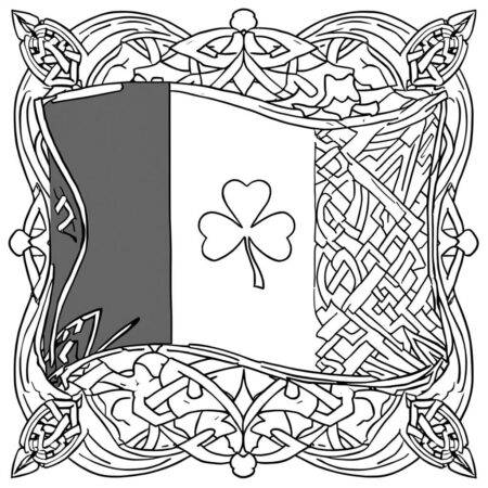 Bandeira Irlandesa (Desenho para Colorir)