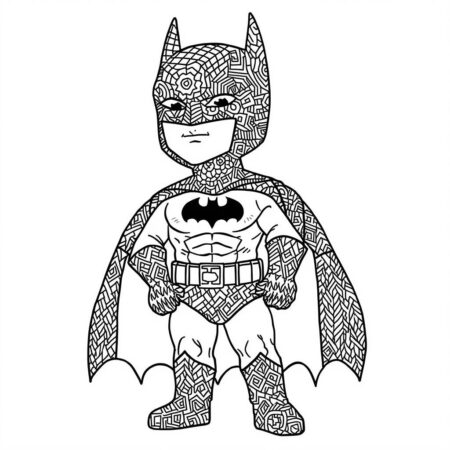 Batman com Cores (Desenho para Colorir)
