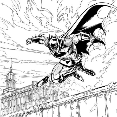 Batman em Movimento (Desenho para Colorir)