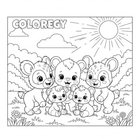 Bebe Animais Fofos (Desenho para Colorir)