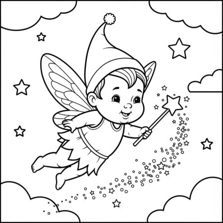 Bebe Fada do Dente (Desenho para Colorir)