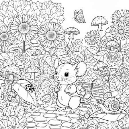 Bebe Rato Aventureiro (Desenho para Colorir)