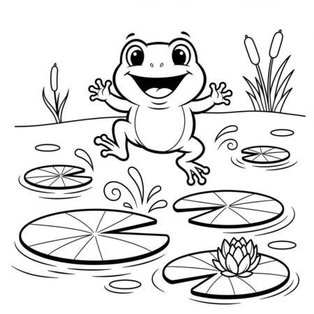 Bebe Sapo Saltitante (Desenho para Colorir)