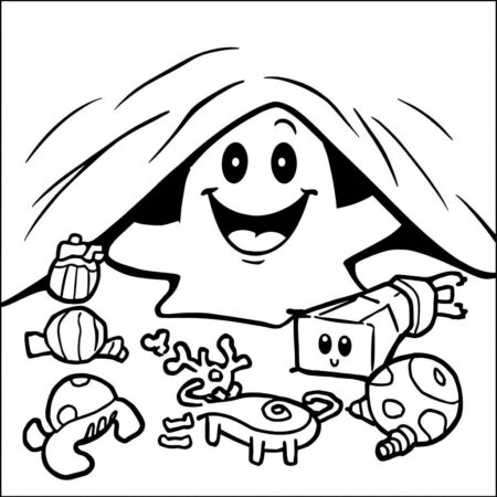 Bicho Papao Amigavel (Desenho para Colorir)