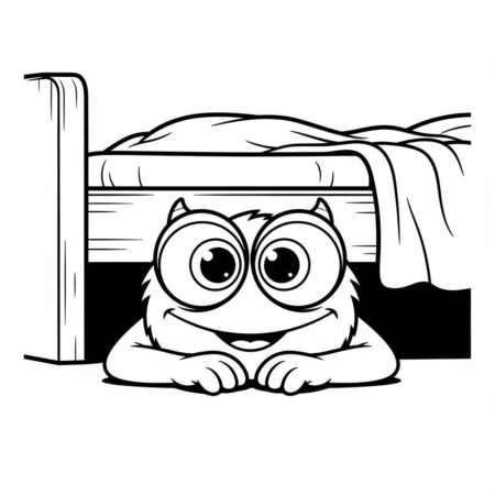 Bicho Papao Amigavel (Desenho para Colorir)