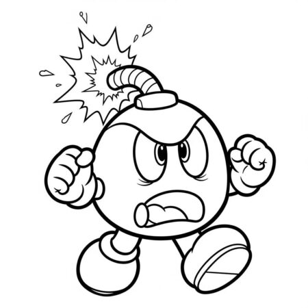 Bob omb Explosivo (Desenho para Colorir)
