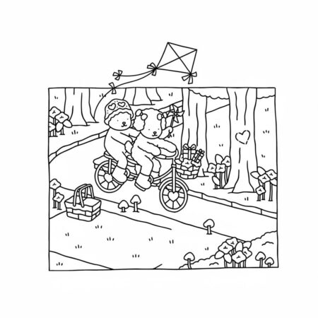 Bobbie Goods Passeio de Bicicleta (Desenho para Colorir)