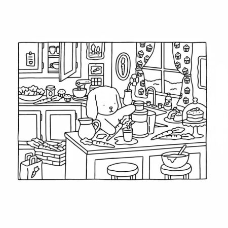 Bobbie Goods na cozinha (Desenho para Colorir)