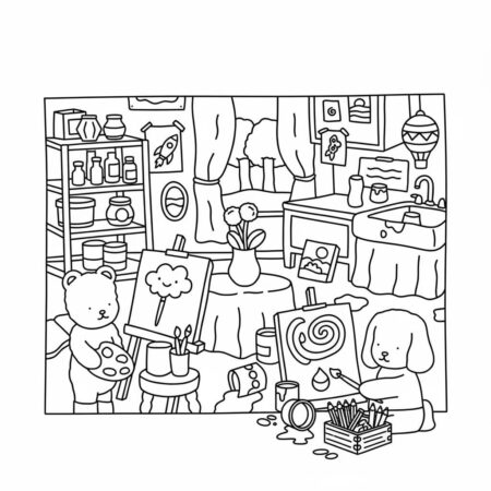 Bobbie Goods na sala de arte (Desenho para Colorir)