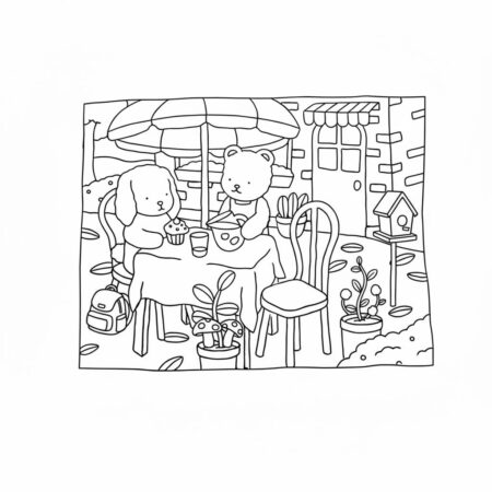 Bobbie Goods no café (Desenho para Colorir)