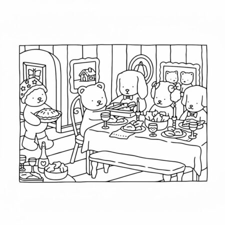 Bobbie Goods no jantar (Desenho para Colorir)