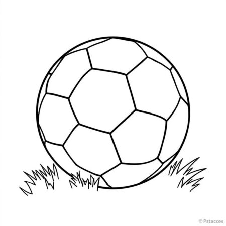 Bola de Futebol Simples (Desenho para Colorir)