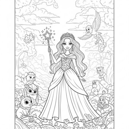 Boneca de Fantasia Magica (Desenho para Colorir)