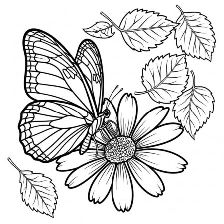 Borboleta de Outono (Desenho para Colorir)