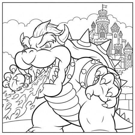 Bowser Monstruoso (Desenho para Colorir)