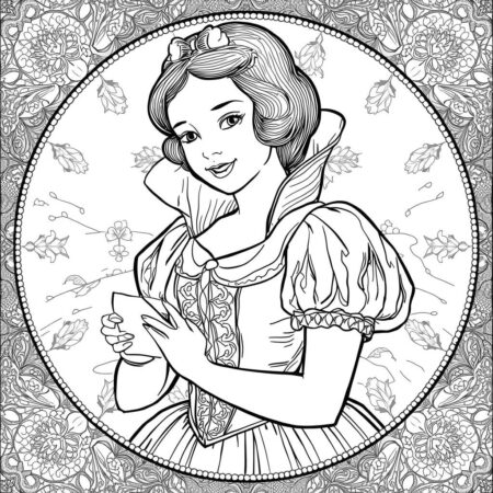 Branca de Neve Vintage (Desenho para Colorir)