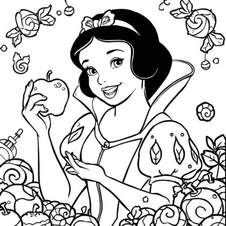 Branca de Neve e Doce (Desenho para Colorir)